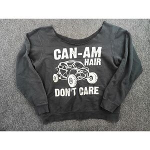 Can-Am Hair Don't Care Off-Road Graphic Sweatshirt Black (See Measurements)